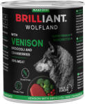 Brilliant Wolfland Monoprotein szarvas & brokkoli-vörösáfonya nedves kutyaeledel (6 x 800 g) 4.8kg