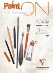 Clairefontaine Paint'On Glued Pad Скицник 40 A3 250 g (96536C)