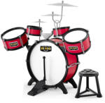  Játék dobszett, bordó színű, székkel, több dobmérettel, 3 éves kortól ajánlott, fejleszti a ritmusérzéket és a koordinációt (HOP1001415)