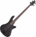 Schecter Guitar Research Stiletto Stealth-4 Negru satinat Bas electric