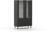  GOJA 2D kétajtós vitrines szekrény - fekete (10000016913)