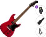 Squier Paranormal Strat-O-Sonic Basic SET Crimson Red Transparent Електрическа китара