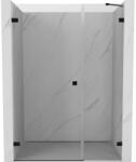 Mexen Lunar-B, Bal oldali billenő zuhanyajtó 145 cm, átlátszó üveg, fekete profil, 832S-145-050-70-00-L (832S-145-050-70-00-L)