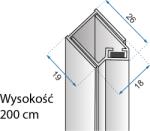 Rea Hugo, oldalsó profil és mágnescsík 200 cm, matt réz, REA-K6752 (REA-K6752)