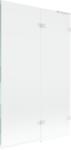 Mexen Lunar L, jobbos, kétszárnyú kádparaván 110 x 150 cm, 8 mm-es átlátszó üveg, fehér profil, 897L-110-100-20-00-P (897L-110-100-20-00-P)