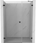 Mexen Lunar-B, balra nyíló zuhanyajtó 135 cm, átlátszó üveg, fekete profil, 832S-135-050-70-00-L (832S-135-050-70-00-L)