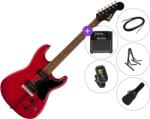 Squier Paranormal Strat-O-Sonic Premium SET Crimson Red Transparent Chitară electrică