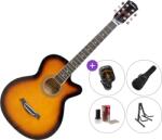 Pasadena SG026C 38 EQ Premium SET Vintage Sunburst Chitară electro-acustică Jumbo