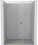Mexen Lunar-B, Bal oldali billenő zuhanyajtó 115 cm, átlátszó üveg, arany profil, 832S-115-050-50-00-L (832S-115-050-50-00-L)