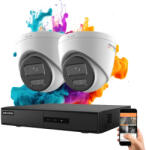 Hikvision ColorVu 2 kamerás IP dome kamera rendszer 6MP színes éjszakai képpel
