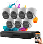 Hikvision ColorVu 7 kamerás IP dome kamera rendszer 6MP színes éjszakai képpel