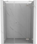 Mexen Lunar, jobbra nyíló zuhanyajtó 130 cm, 8 mm-es átlátszó üveg, acélprofil, 834S-130-050-97-00-P (834S-130-050-97-00-P)