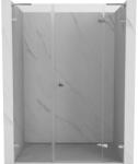 Mexen Lunar L, Jobbra nyíló zuhanyajtó 130 cm, 8 mm-es átlátszó üveg, króm profil, 834SL-130-050-01-00-P (834SL-130-050-01-00-P)