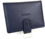 RIALTO bőr nyomatos válaszfalas sötétkék álló kártyatartó RP7005Q-07 - taskaweb