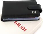 GIUDI fekete, fém betűs fekvő kártyatartó 6418GPGD-03