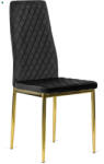 Mebel Elite Elegáns Bársony Étkezőszék Fekete/Arany Színben. GAVI