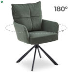 Mebel Elite Forgó Étkező/Tárgyaló Zöld Színben. CITY