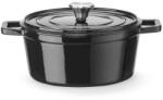 HENDI Zománcozott öntöttvas fazék, HENDI, 3, 7L, Fekete, 317x240x(H)105mm (0626870)