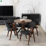 Mebel Elite Elegáns Étkezőszék Fekete/Dió Színben. RUIZ