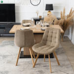 Mebel Elite KATHY Kárpitozott Étkezőszék Sötét Bézs Színben