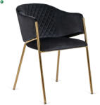 Mebel Elite Elegáns Bársony Étkezőszék Fekete/Arany Színben. INNES