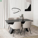 Mebel Elite Szürke Bársony Étkezőszék. MODESTO