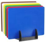 HENDI 6 darabos HACCP vágódeszka-készlet tartóval, HENDI, 6 db. , 450x300mm (0825686)