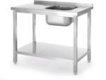 HENDI Egymedenéc mosogató alul polccal, HENDI, Kitchen Line, Jobb oldali medencével, 800x600x(H)850mm (0816998)