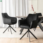 Mebel Elite Forgó Étkezőszék Fekete Színben. MUMBAI