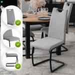 Mebel Elite Szánkótalpas Étkezőszék Szürke/Fekete Színben. LOPEZ