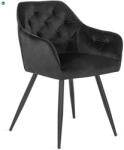 Mebel Elite MEGAN Fekete Bársony Étkezőszék