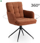 Mebel Elite Forgó Étkező/Tárgyaló Fotel Rozsdabarna Színben