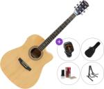 Pasadena SG028CE Premium SET Natural Chitară electro-acustică Dreadnought