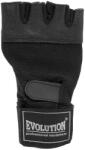 EVOLUTION Unisex felnőtt FR11 Standard bőr fitnesz ujjatlan kesztyű S fekete