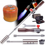 Technic Szétszedhető gázégő fa nyéllel szövet tokban + 1 db EliCo 300g gázpatron 7/16" TC Technic UP309-1_65300