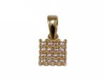 Ékszershop Köves kocka arany medál (1325722)