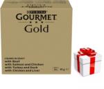 Gourmet Purina Gourmet Gold darabkák mártásban, 96x85 g + ingyenes meglepetés a macskádnak