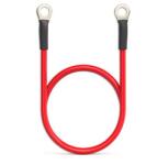 Qoltec Akkumulátor kábel csatlakozó terminálokkal | Kábel szemescsatlakozóval | 60 cm | Piros (50986)