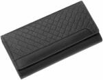 La Scala valódi bőr női pénztárca fekete sok kártyatartós Luxury (sb-155-black)