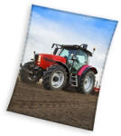 Carbotex Traktor Red coral fleece polár takaró 130x160cm (CBX231105KNL)