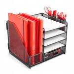  All-in-One asztali rendszerező. fekete fémhálóból készült (AX9029)