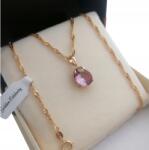 Golden Celebrity 18K Lila Kristályos Arany Nyaklánc Ajándékba (Biżuteria dla dziewczyny żony córki mamy)