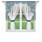 Xzhome Fátyolfüggöny Áttört Filc Dekoratív Motívummal 400x150cm (L437)