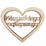 Loveart Fából készült szív Boldog születésnapot felirattal Loveart 10cm Dekoráció (LVSK-2172)