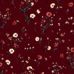 Takoy Téli softshell mini bordó virágok Floriette