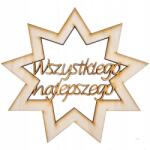 Loveart Fából készült csillag dekoráció Boldog születésnapot felirattal Loveart 14cm (LVSK-2171)