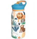 QUOKKA Kids Pop, rozsdamentes acél kulacs termosz szafari szívószállal, 445ml, (40249)