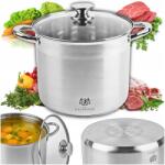 Karl Hausmann Nagy Méretű Edény 7, 2L Indukciós Gáz Edény Rozsdamentes Acél Magas, Üvegfedővel Gastro Solid (5907564507691)