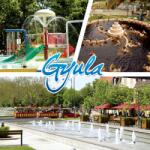 Ajándékgyár Plexi hűtőmágnes Gyula 57x57mm - Várfürdő*3 (MM07)