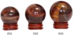  Sfera din Ochi de Tigru Rosu Natural - 34-44 x 34-44 mm - Vitalitate si Protectie Activa - 1 Buc